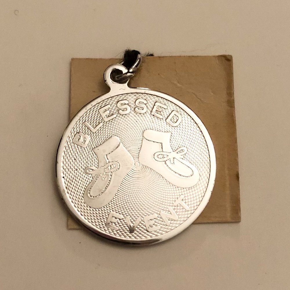 NWOT Antique Caco Sterling Silver BLESSED EVENT Baby Booties Charm